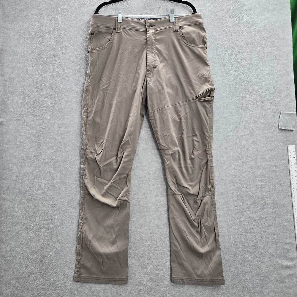 Wrangler Men Pants 38X30 Beige Nylon Spandex Cargo‎ All Terrain Gear Straight